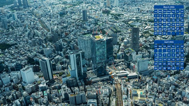 March 2026 Calendar "Shibuya Project"