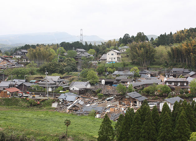 In the Taisetsuhata district, 30 out of 34 buildings were completely destroyed.