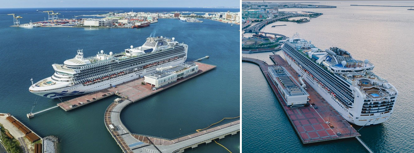 The current Naha Cruise Terminal after expansion work